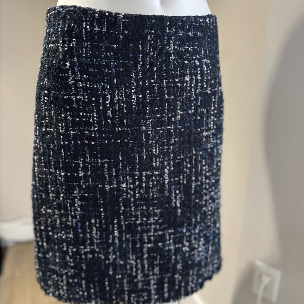 Ann Taylor- Black, Navy, Tweed Pencil Skirt